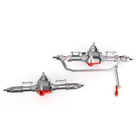 Metal Axle Assembly Upgrade Accessories Fit for AXIAL SCX10 4WD RC Off Road Crawler(Red )