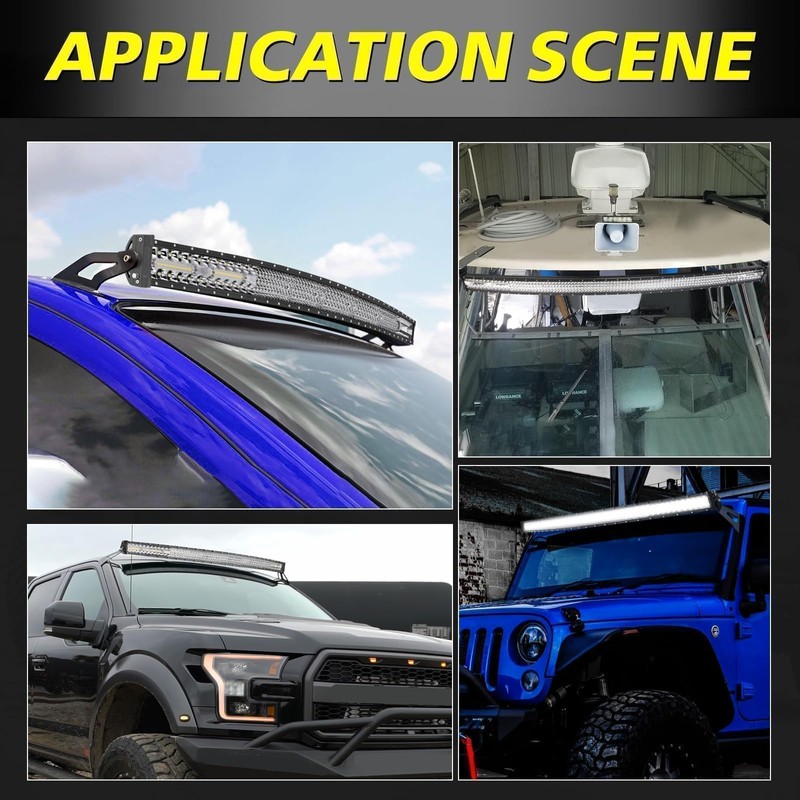 54 Inch Curved LED Light Bar, AKD Part 396W Quad