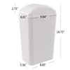 Rinboat 3.5 Gallon Plastic Swing Trash Can, Slim Garbage Can