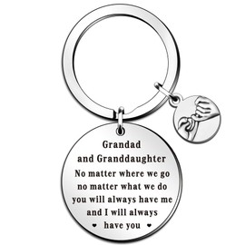 QMVMV Grandad Gifts Grandad Keyring from Grandaddaughter Gifts from Grandad Christmas Birthday Thanksgiving Father's Day Gifts