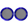 X AUTOHAUX 2pcs 3" Blue Car Audio Speaker Cover Mesh