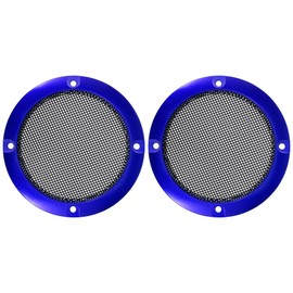 X AUTOHAUX 2pcs 3" Blue Car Audio Speaker Cover Mesh Subwoofer Grill Guard