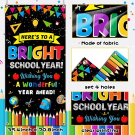 Welcome Back to School Door Cover, Welcome Classroom Door Banner When You Enter This Classroom First Day of School Door Cover, Back to School Party Supplies Banner for Door Wall Blackboard