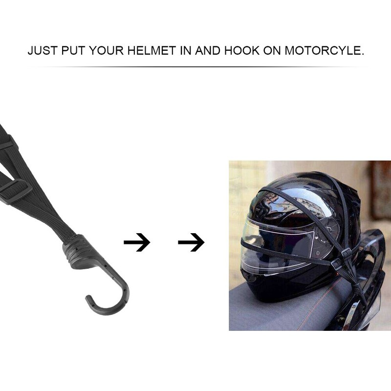 POCREATION Cuerda Elástica para Casco de Motocicleta, Correa de Cuerda