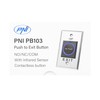 Recessed access switch PNI PB103, touchless, NO/NC/COM, 12V/24V DC, status