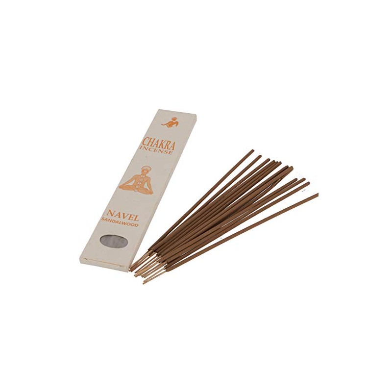GURU SHOP Chakra Incense, Sandalwood Incense Sticks, Navel, Beige, 22