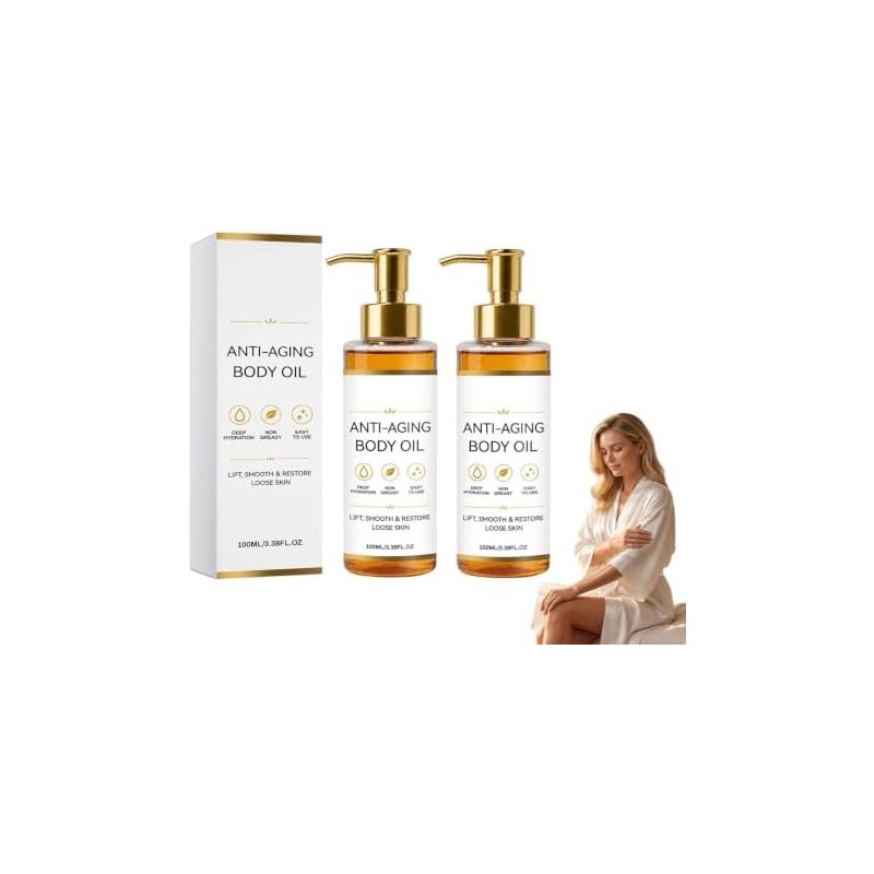 Aceite corporal antiedad Skincu, aceite masaje hidratante piel seca (2PCS)