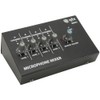 qtx MM41 Mini Microphone Mixers | 4 Channel,Black