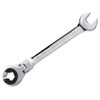 LOSCHEN】1PCS 3/8 Open Flex-Head Ratcheting Wrench, SAE Ratcheting Spanner with