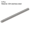 sourcing map 5Pcs M4 x 60mm Fully Threaded Rod 304