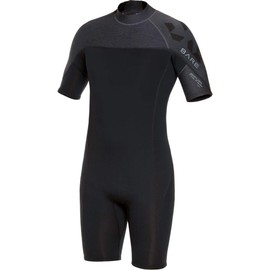 BARE 2MM Revel Men's Shorty Wetsuit | Combines Comfort and Flexibility | Made from a Blend of Neoprene and Laminate | Designed for All Watersports Including Scuba Diving and Snorkeling | Grey - ML