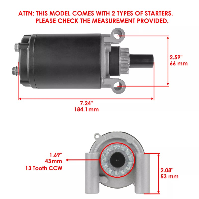 Kohler Starter for Kohler Command Pro Single Cv14 Cv15 Cv460