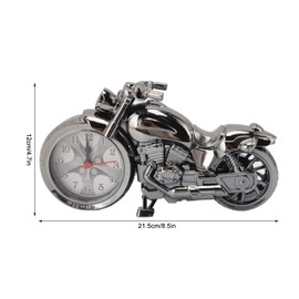 Fdit Novelty Retro Motorcycle Motor Style Ingenious Vintage Simulation Model Motorcycle Alarm Clock for Children (168B Dark Gold, Plain Colour)