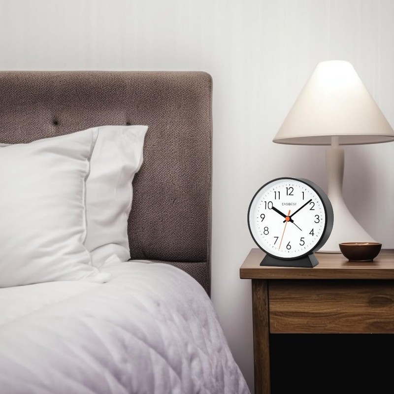 EASIBEST No Ticking Silent Alarm Clock,Easy to Read and Use,Ascending