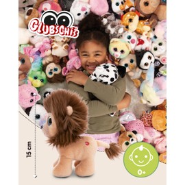 NICI 49697 Cuddly Toy Glubschis Lion Cliff, 15 cm, Beige Soft Toy Made of Soft Plush, Cute Plush Toy for Cuddling and Playing, for Children and Adults, Great Gift Idea