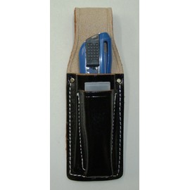 KOZUCHI SI-08 Black Floor Leather Cutter Case with Replacement Blade