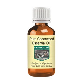 Devprayag Pure Cedarwood Essential Oil (Juniperus virginiana) Natural Therapeutic Grade Steam Distilled 30ml (1 oz)