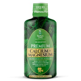 Tropical Oasis Liquid Calcium Magnesium for Bone Health - 32 Fl Oz, 64 Serv
