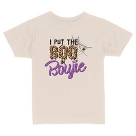 I Put The Boo in Boujie Toddler Kids T-Shirt 4T Natural