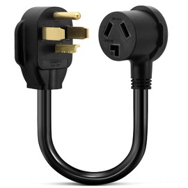 VJJB 4 Prong to 3 Prong Dryer Adapter, 3 Prong to 4 Prong Dryer Adapter, NEMA 14-30P Male to 10-30R Female, Dryer Adapter 4 Prong to 3 UL Compliant (20.8inch) 30A, 250V