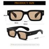 EYLRIM Thick Frame Square Sunglasses for Women Men Chunky Rectangle