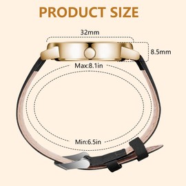 AOOSU Women's Leather Watch, Women's Analogue Quartz Watch with Leather Strap, Watches Women's Simple Business Classic Watch Casual Quartz Watch Dress Watch Night Light, black, Strap.