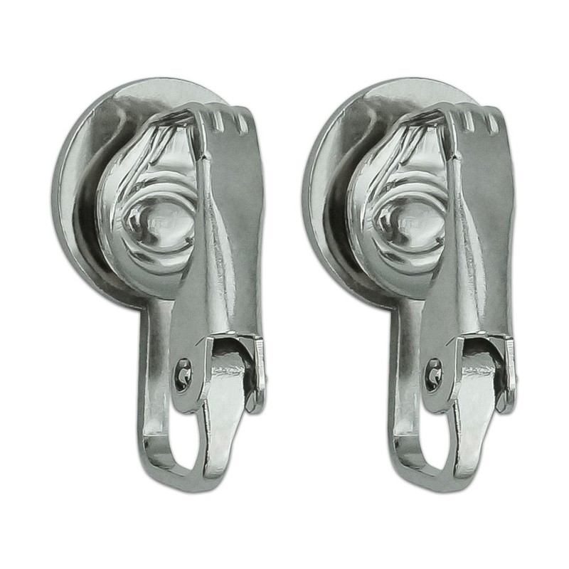 Ravens Flying Through Snow Novelty Clip-On Stud Earrings