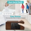 Andoolex Andoolex Wooden Digital Alarm Clock with Wireless Charging, 0-100%