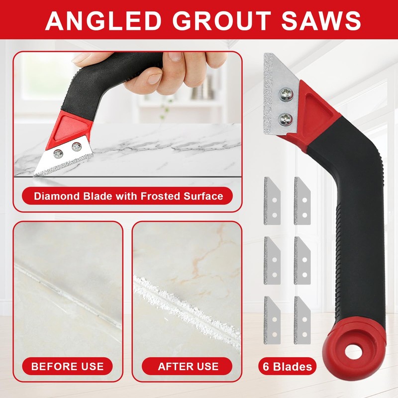 23 Pack Grout Removal Tool Kit, 2 Tile Grout Saws