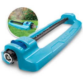 Aqua Joe Aqua Joe SJI-OMS16 Indestructible Metal Base Oscillating Sprinkler with Adjustable Spray, 3600-Square Foot Coverage
