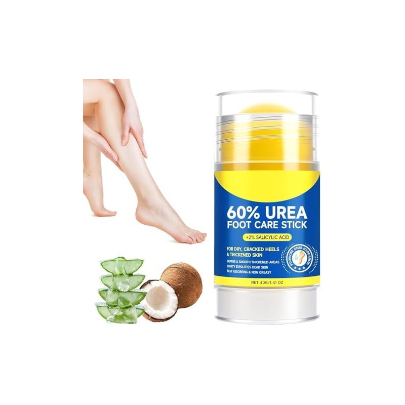 Crema para Pies con 60% Urea, Crema Hidratante y Antigrietas