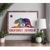 California Republic Flag Bear Star Stencil Template Reusable for Painting