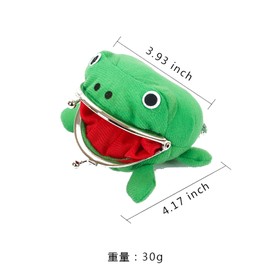 COSTOYFUN Cute Anime Cosplay Frog Coin Purse Funny Small Money Pouch Plush Toys Gifts
