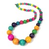 Heritage Hues Chunky Wooden Bead Unisex Necklace 80cm – Statement