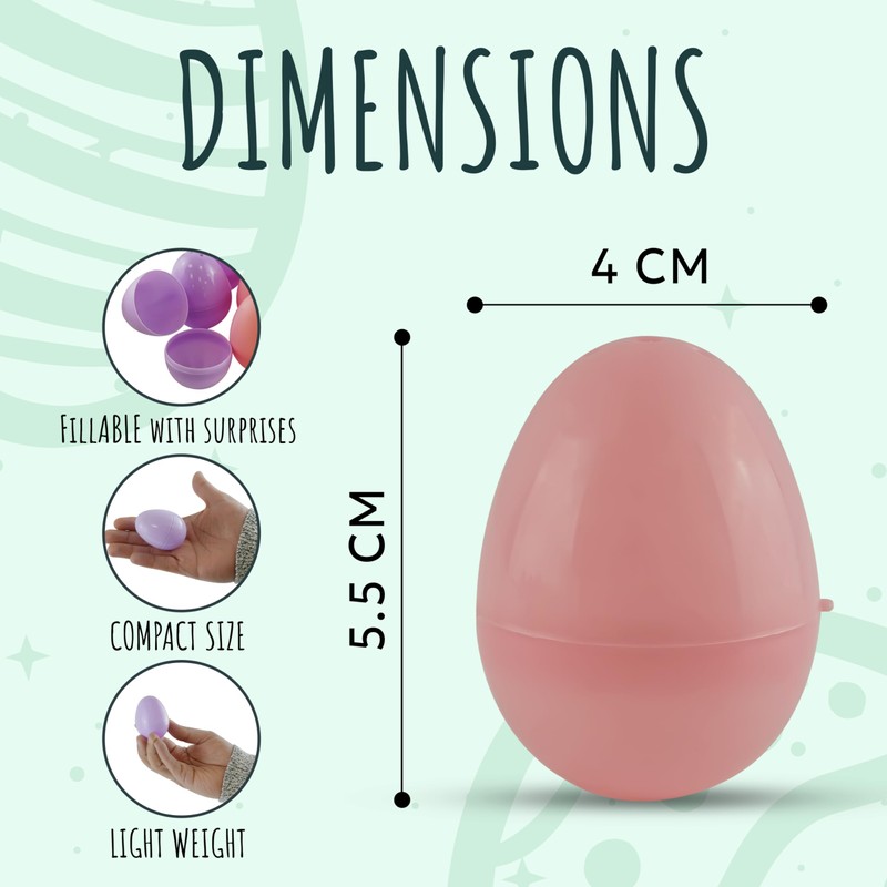 24Pcs Fillable Easter Eggs 5.5cm | Happy Easter Theme Party