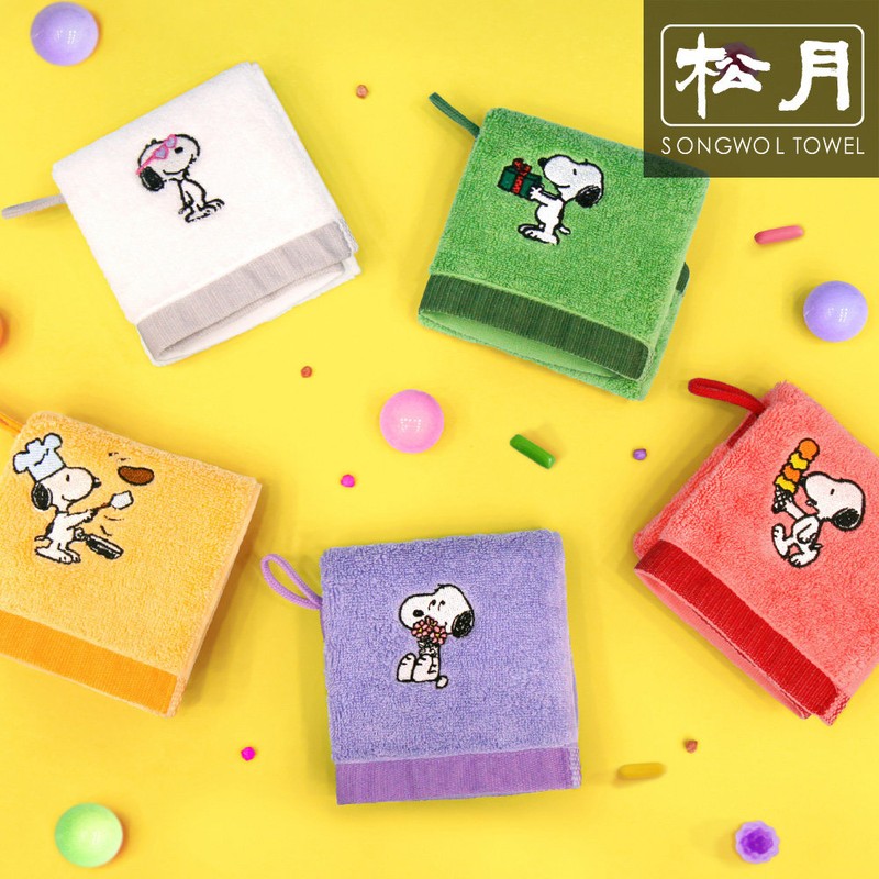 Songwol Towel Songwol Snoopy Joyful Ring Towel 5 pieces, light