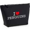 Hippowarehouse I heart penguins printed make up cosmetic wash bag