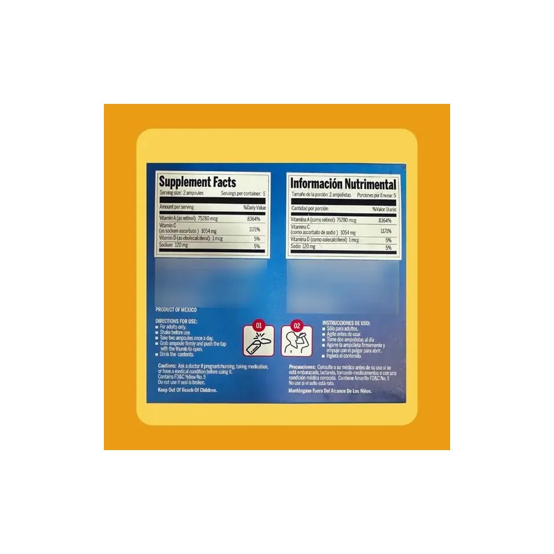 Aderogrip-a Vitaminas Líquidas C A D 10 Ampollas