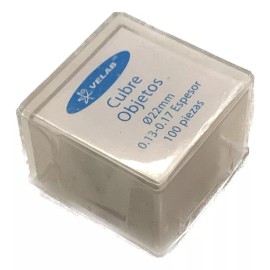 Velab Cubreobjetos 22 Mm Redondos 1000 Piezas Velab