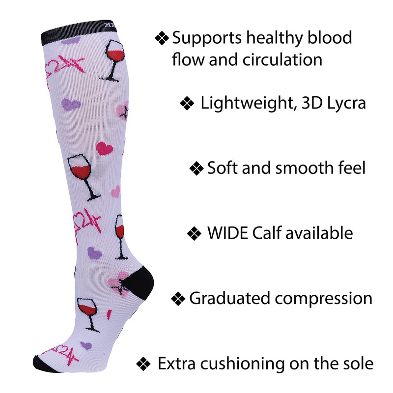 Cherokee Printsupport - Calcetines de apoyo para mujer de 10
