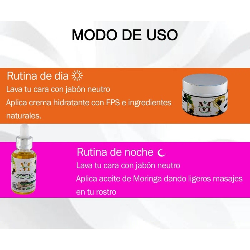 Kit De Cuidado Facial De Moringa