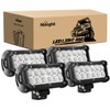Nilight - 4PCS 36W 6.5 Inch Flood LED Light Bar