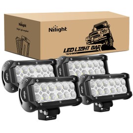 Nilight - 4PCS 36W 6.5 Inch Flood LED Light Bar Off Road Super Bright Driving Fog Boat Driving LED Work Light for Jeep