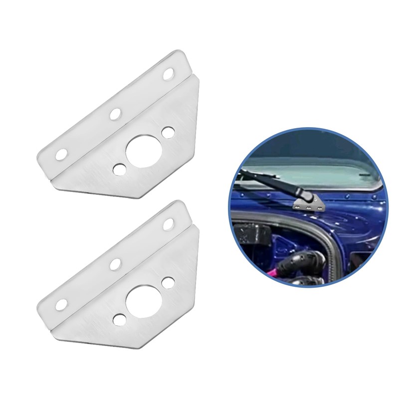 Windshield Wiper Repair Kit Stainless Steel Mounting Brackets Compatible for