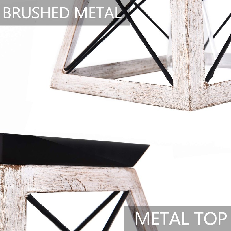 Luupyia Farmhouse Ceiling Light Fixture Semi Flush Mount, One-Light Square