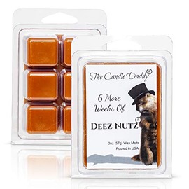 6 More Weeks of Deez Nutz Groundhog Day Edition - Banana Nut Bread Scented Wax Melt Cubes - 2 Ounces Great Unique Funny Gift for Women Men, BFF Best Friend, Wife, Mom, Birthday, Sister Daughter