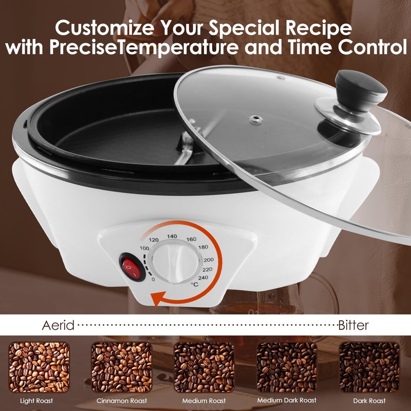 ZEVELOO 750g Electric Coffee Roaster Machine Home Coffee Roaster Coffee