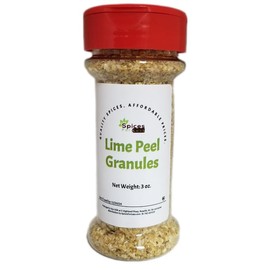 SFL Lime Peel, Granules Zest- 3 oz Shaker Jar - Kosher