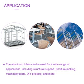 DMiotech 2Pack (10mm x 10mm x 1mm) 6063 Aluminum Square Tube 300mm Length Industry Metal Tubing for Machinery Frame Construction DIY Projects