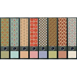 Set of 8 wide folder spine labels, folder sticker decoration 321 322